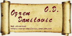 Ozren Danilović vizit kartica